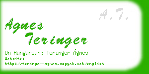 agnes teringer business card